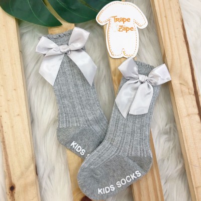  Par de Meias 3/4 - Mescla com Laco